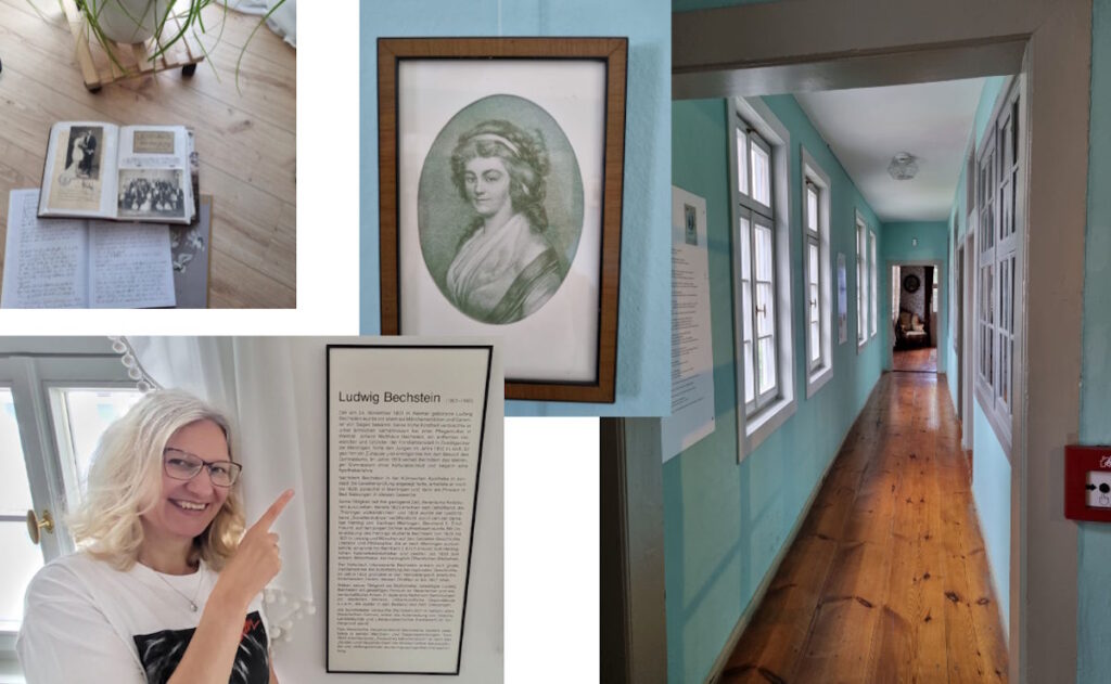 Collage Literaturmuseum Meiningen und Susanne Berg